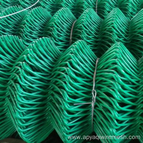 plastic coated diamond wire fence/ chain link fence